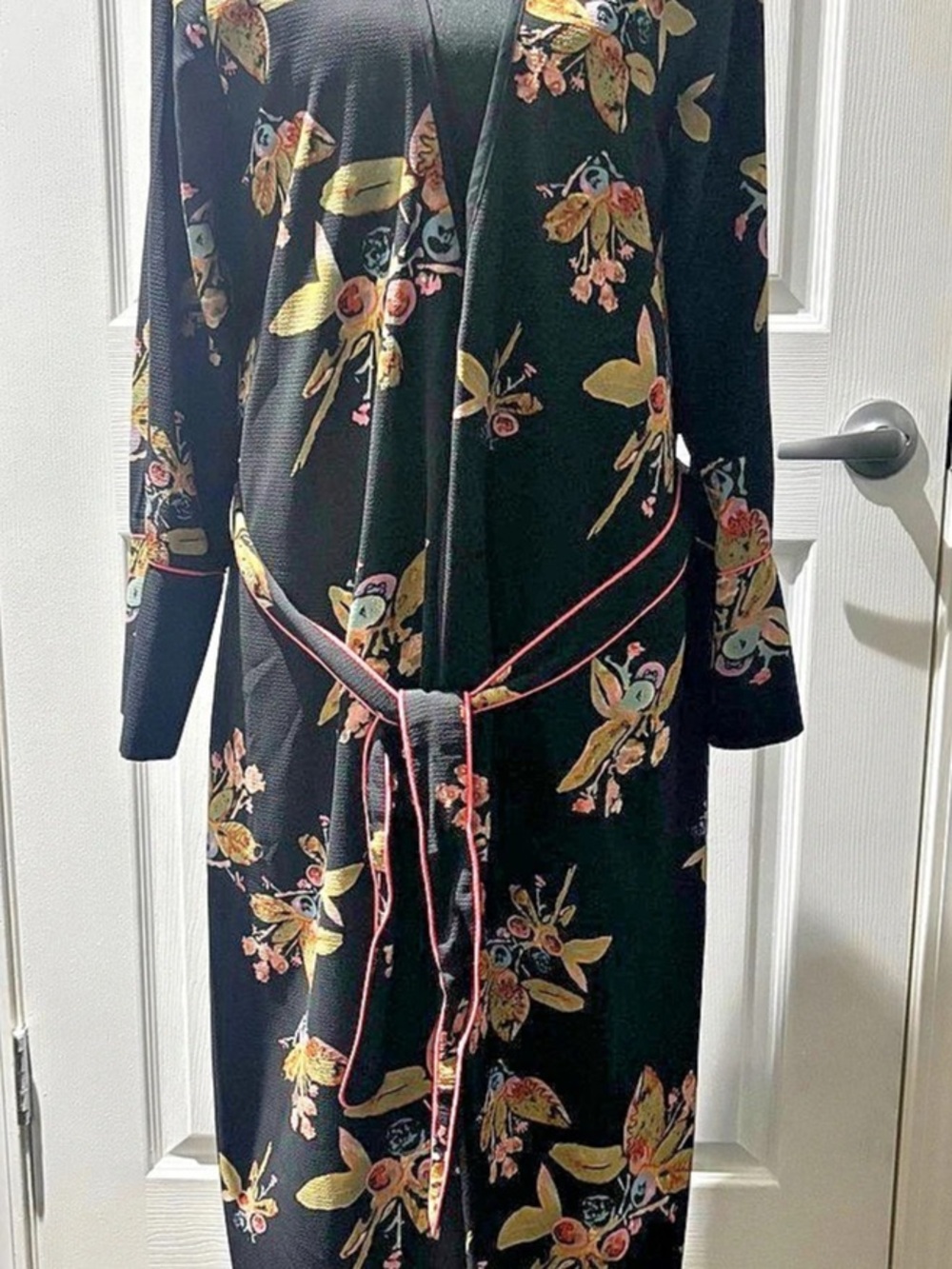 Floral Kimono in Black Like New